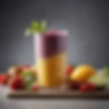 Nutrient-Rich Raw Smoothie Close-up of blended raw smoothie with nutritious components