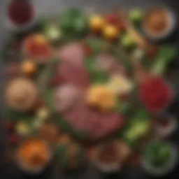 Colorful spread of liver-supportive foods including leafy greens, vibrant fruits, and whole grains.