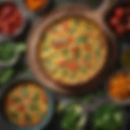 Delicious egg-based frittata with vibrant vegetables