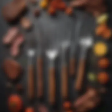 Essential Barbecue Utensils A variety of barbecue utensils arranged neatly