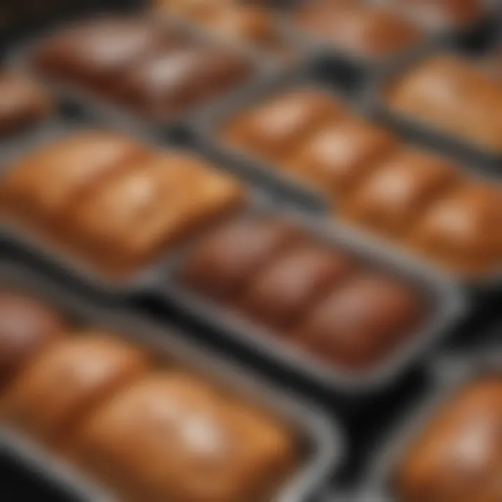 Variety of loaf pans showcasing different materials and designs.