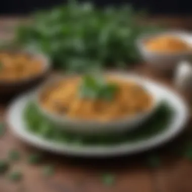 Enhancing Dishes with Fenugreek Leaves A dish garnished with fenugreek leaves adding flavor and nutrition