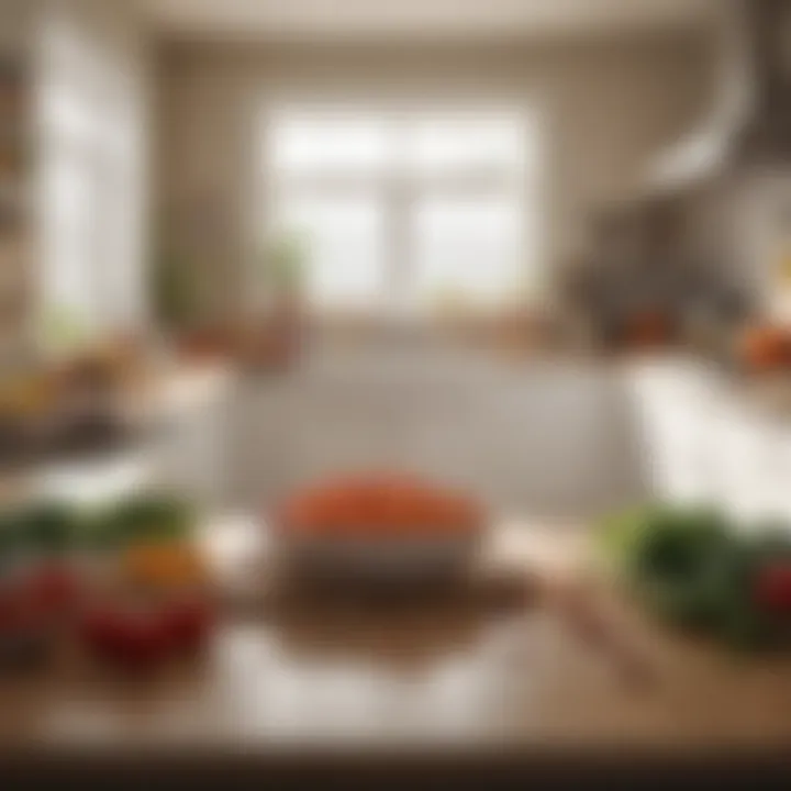 A sunny kitchen scene featuring fresh produce and simple cooking tools