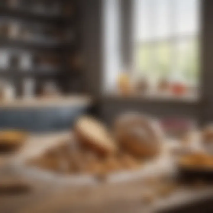 A vibrant kitchen scene showcasing gluten-free baking ingredients