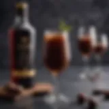 Elegant presentation of a Godiva chocolate liqueur cocktail garnished with cocoa