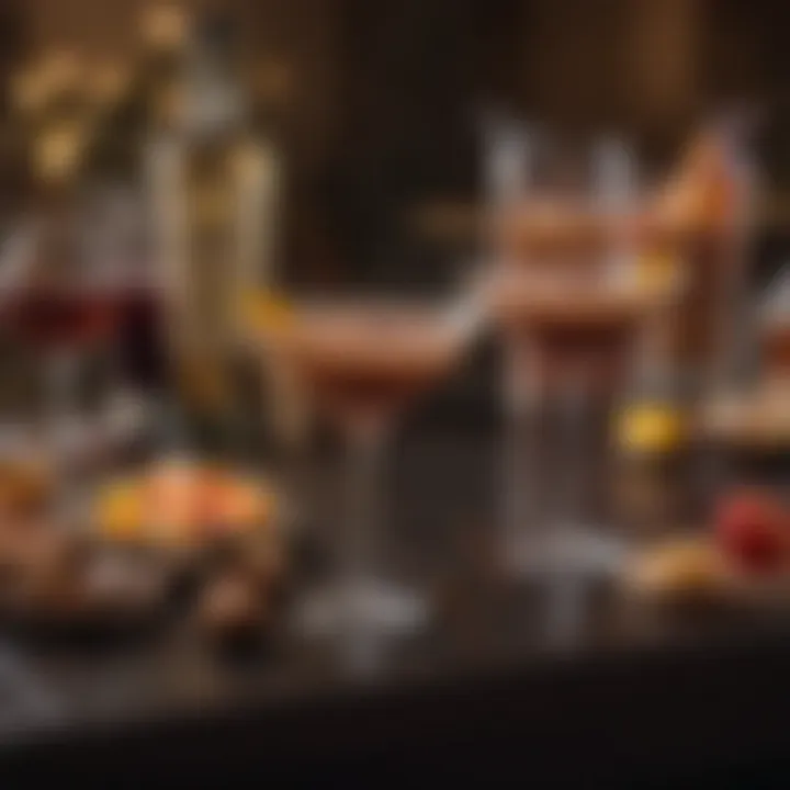 An inviting setting with assorted Godiva cocktails ready for a gathering