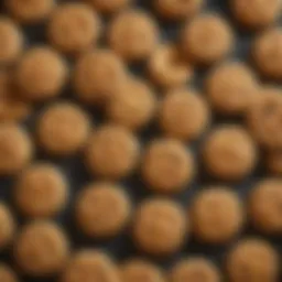 A close-up of Goya Maria cookies showcasing their texture and golden hue