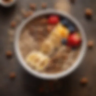 Nutritious Hazelnut Smoothie Bowl A vibrant smoothie bowl topped with hazelnut spread, fresh fruits, and seeds.