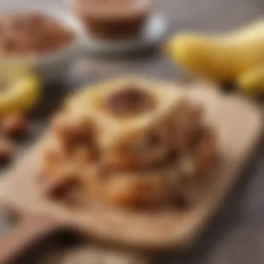 Gourmet Hazelnut Toast Delicious toast spread with hazelnut and chocolate blend, garnished with banana slices.