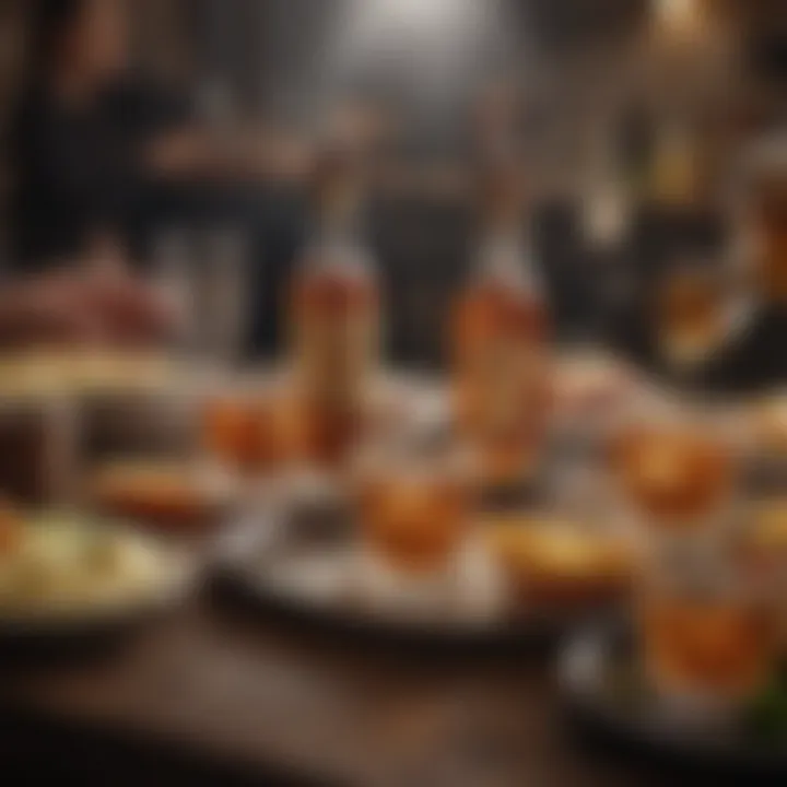 A lively social setting where henny shots are being enjoyed, capturing the essence of shared experiences.