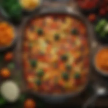 Vibrant Vegetable Delight A colorful vegetable casserole showcasing a variety of fresh ingredients