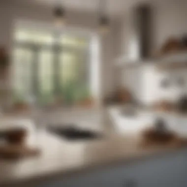 A beautifully arranged kitchen space emphasizing natural light and elegant coffee-making tools.