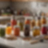 A variety of jar openers displayed on a kitchen countertop