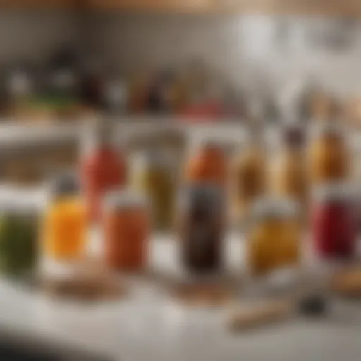 A variety of jar openers displayed on a kitchen countertop