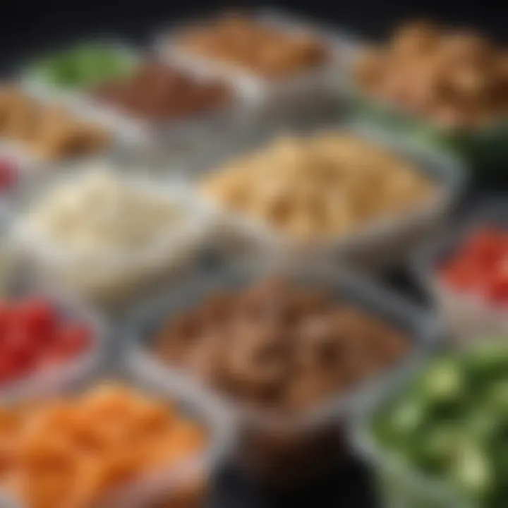 Close-up of eco-friendly materials used in lunch containers.