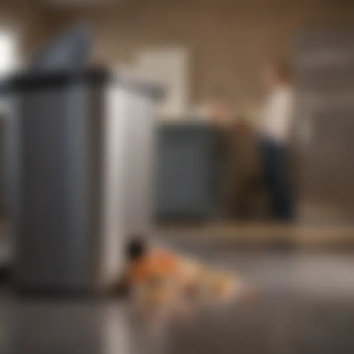 Innovative large trash can with sensor technology