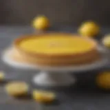 Elegant lemon tart with a glossy finish and zest garnish