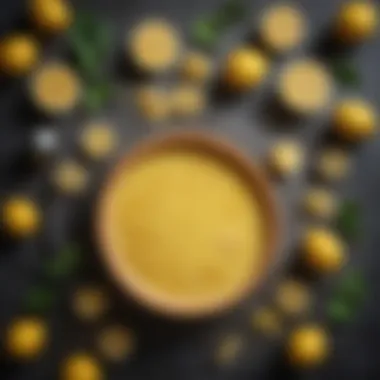 Key Ingredients for Lemon Tart Ingredients laid out for crafting a lemon tart, featuring fresh lemons and a golden crust