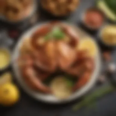 Ingredients for a Classic Louisiana Soft Shell Crab Recipe An array of ingredients for a traditional Louisiana soft shell crab dish