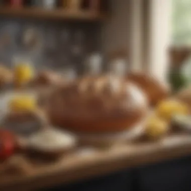 A cozy kitchen scene with ingredients for making low carb bread alternatives