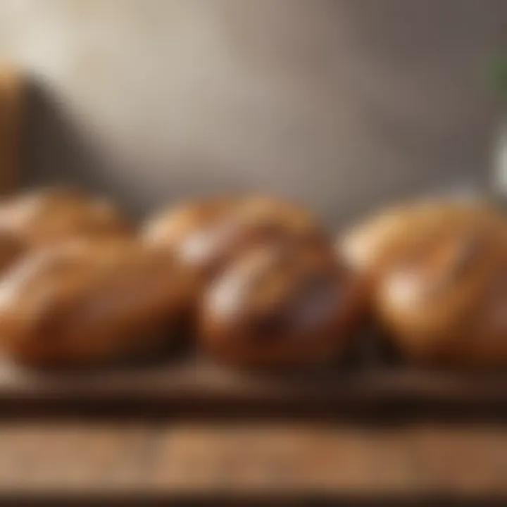 A variety of low carb bread alternatives displayed elegantly on a wooden table