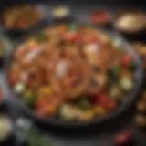 A vibrant plate filled with grilled chicken and a colorful array of low-carb vegetables.