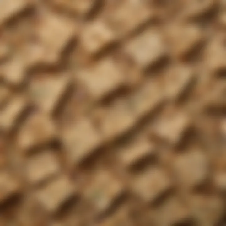 Close-up of matzah meal texture