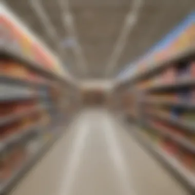 A vibrant interior of a Meijer Department Store showcasing various aisles filled with products