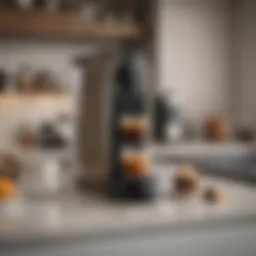 Nespresso Essenza Mini coffee machine showcased in a modern kitchen setting