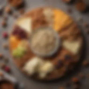 Nut and Cheese Platter A creative platter featuring different nuts, fruits, and cheeses.