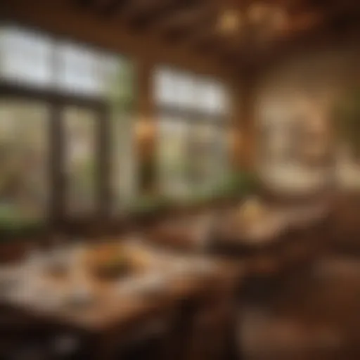 A cozy Olive Garden dining setting with rustic decor