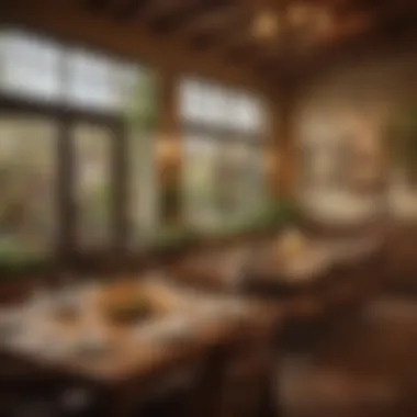 Cozy Dining Ambiance at Olive Garden A cozy Olive Garden dining setting with rustic decor