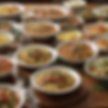 Italian-American Culinary Delights A table filled with various Olive Garden dishes featuring pasta and salads
