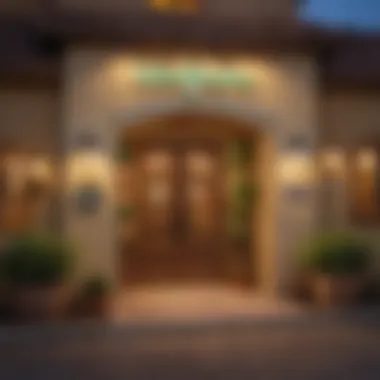 Inviting Entrance of Olive Garden A warm and inviting Olive Garden exterior showcasing its welcoming entrance
