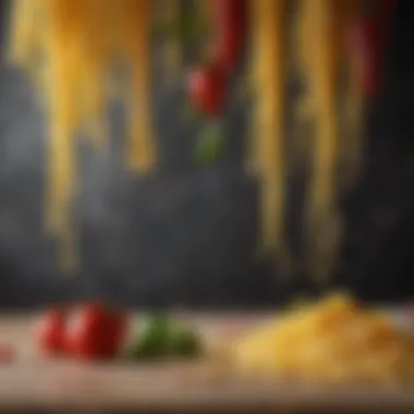 A close-up of fresh ingredients used in premium pasta sauces, highlighting quality