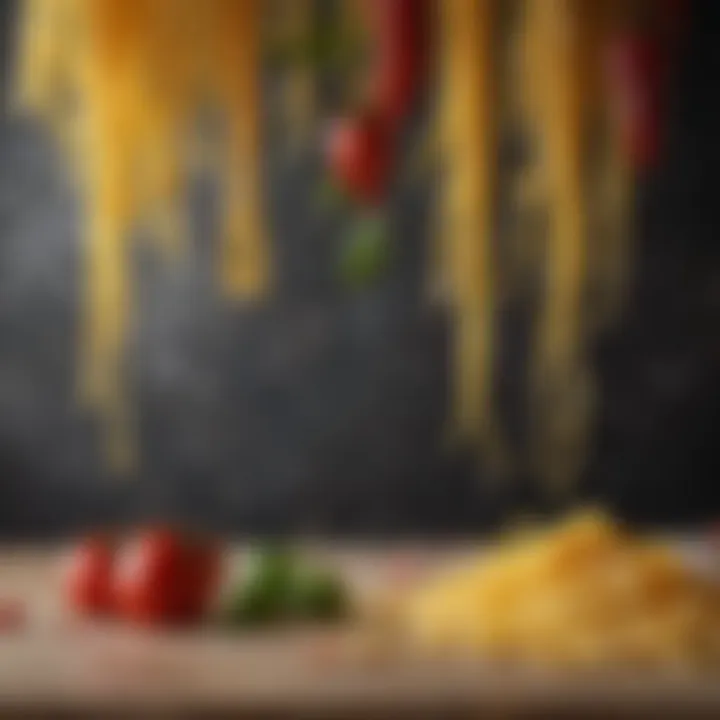 A close-up of fresh ingredients used in premium pasta sauces, highlighting quality