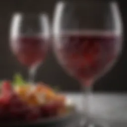 Elegant wine glass showcasing intricate design details