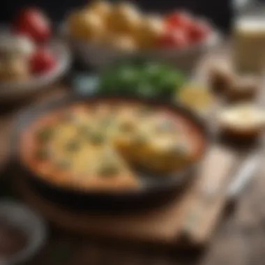 Potato Frittata: A Colorful Morning Delight A vibrant potato frittata filled with colorful vegetables
