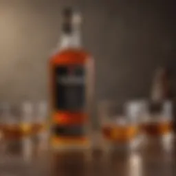 A beautifully arranged Proper Twelve whiskey bottle with an elegant glass