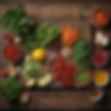 Raw Ingredients for Nilagang Baka Raw ingredients for nilagang baka arranged on a rustic wooden table