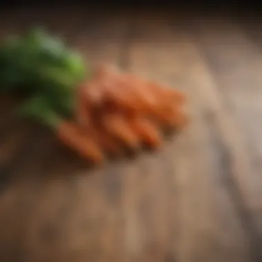 Harvested Carrots: The Foundation of Flavor Freshly harvested carrots arranged aesthetically on a wooden surface