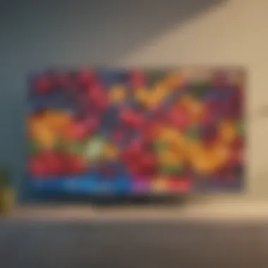 Vibrant Picture Quality of Samsung Smart TV Close-up of Samsung Smart TV displaying vibrant colors and stunning picture quality.