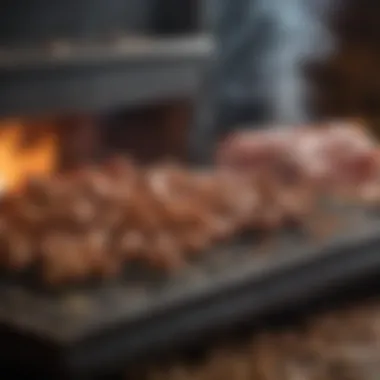 Wood pellet smoker in action, enhancing the flavor of meat