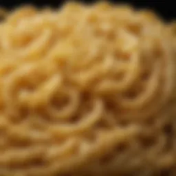 A close-up view of spiral duros pasta showcasing its unique shape and texture