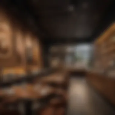 Interior view of a Starbucks Reserve location highlighting its unique ambiance and decor.