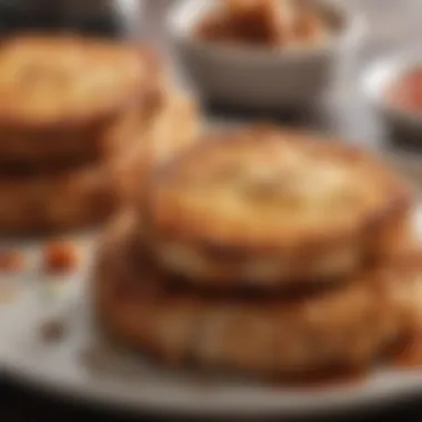 Close-up of perfectly cooked pork chops with a crispy crust