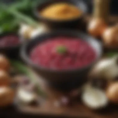 Fresh Ingredients for Sweet Onion Sauce A vibrant display of fresh ingredients typically used in sweet onion sauce