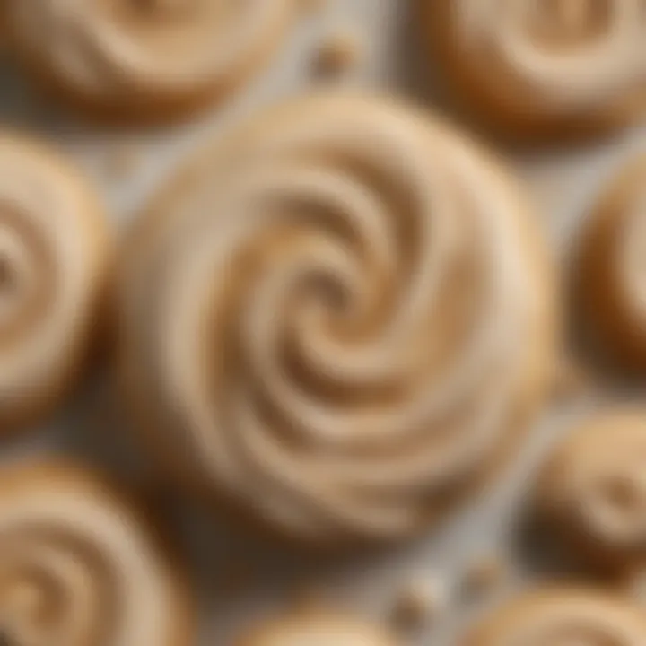 Luxurious swirls of cookie butter in a creamy dessert