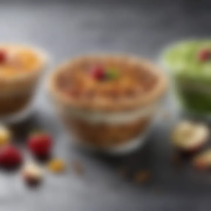 A range of customizable toppings for the apple pie smoothie