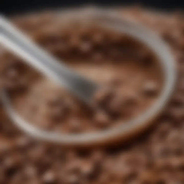 Close-up of different grind sizes suitable for iced coffee.